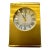 Vintage Tiffany & Co. Swiss Brass Quartz Desk Alarm Clock, Roman Numeral Dial, 1970s For Sale