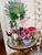 Blue Azure Palm Orchid Arrangment For Sale - Image 8 of 9