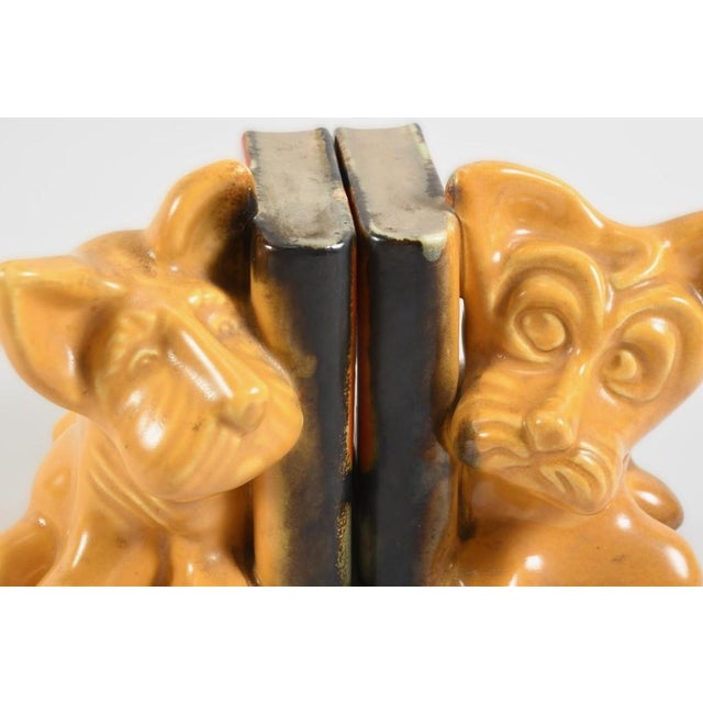 Art Deco Terrier Dogs Bookends attributed to Walter Bosse for Goebel Design, Germany, 1930s, Set of 2 For Sale - Image 9 of 10