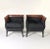 Pair of Chalice Chairs by Orlando Diaz-Azcuy for HBF. Beautifully grained rosewood is covered in a thick glossy lacquer...