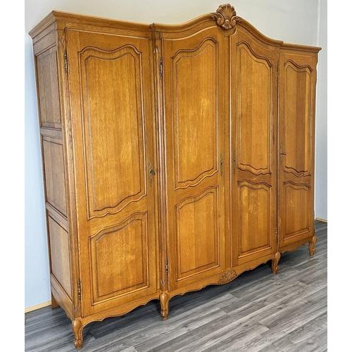 This Vintage French Louis wardrobe is an elegant and substantial piece, crafted in oak and showcasing classic French Louis...