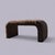 1980s Postmodern Brown Faux-Suede Waterfall Bench For Sale - Image 4 of 6