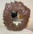 Wood Antique Hand Carved Folk Art Wood Leaf & Vine Wall Mirror Sculpture Art Carving For Sale - Image 7 of 11