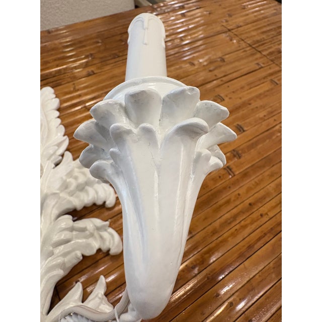 Vintage Palm Beach Pair of Parrot Bird Wall Light Sconces Newly Wired For Sale - Image 9 of 12