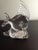 Contemporary Vintage Clear Art Glass Fish on Pedestal Sculpture For Sale - Image 3 of 12