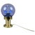 Blue Kamenicky Senov Blue Glass and Brass Table Lamp, Czechoslovakia, 1970s For Sale - Image 8 of 8