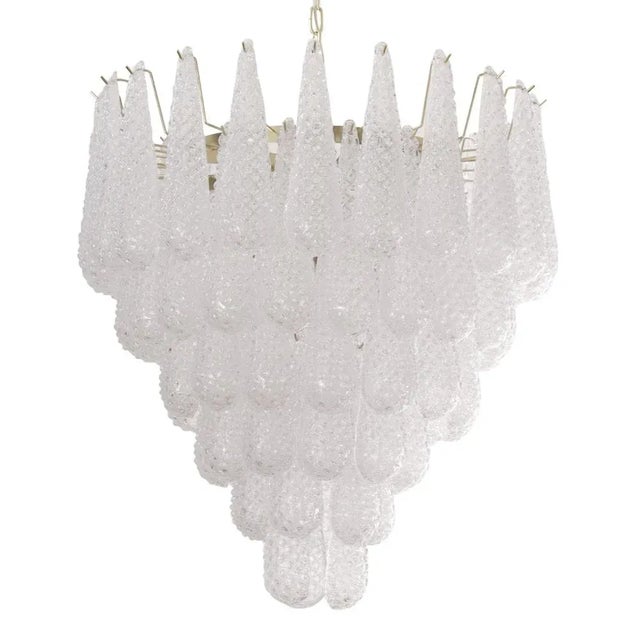 A great classic of italian vintage design and at the same time a magnificent contemporary glass chandelier in murano mid-...