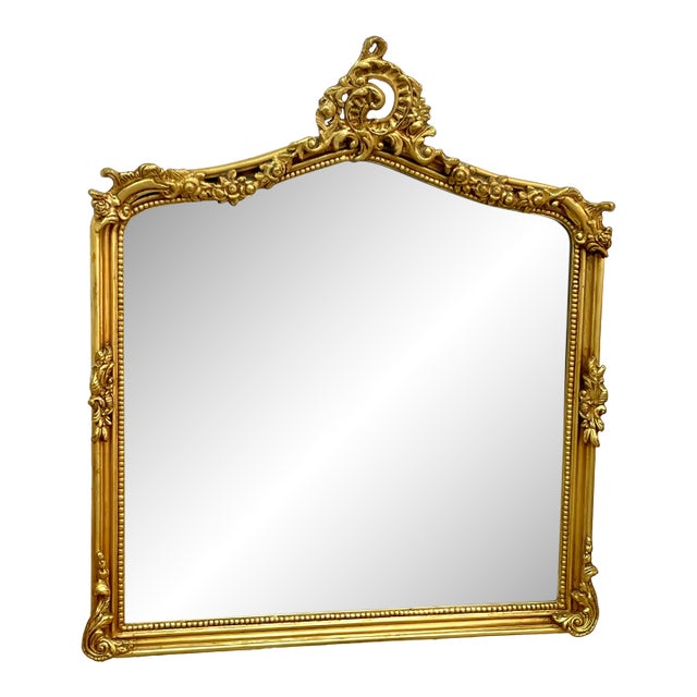 French-Style Mirror – Sculptural Baroque Frame With Rococo Ornamentation For Sale