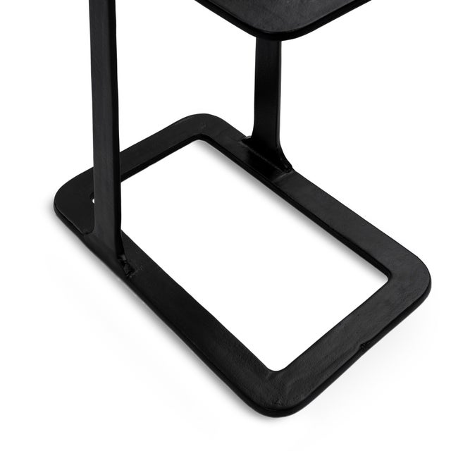 Modern Black Portal End Table For Sale - Image 4 of 7