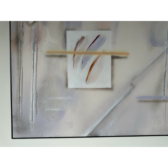 1980s Large - 1980's Vintage Caselli Mixed Media - Impasto Expressionist Abstract Painting For Sale - Image 5 of 12