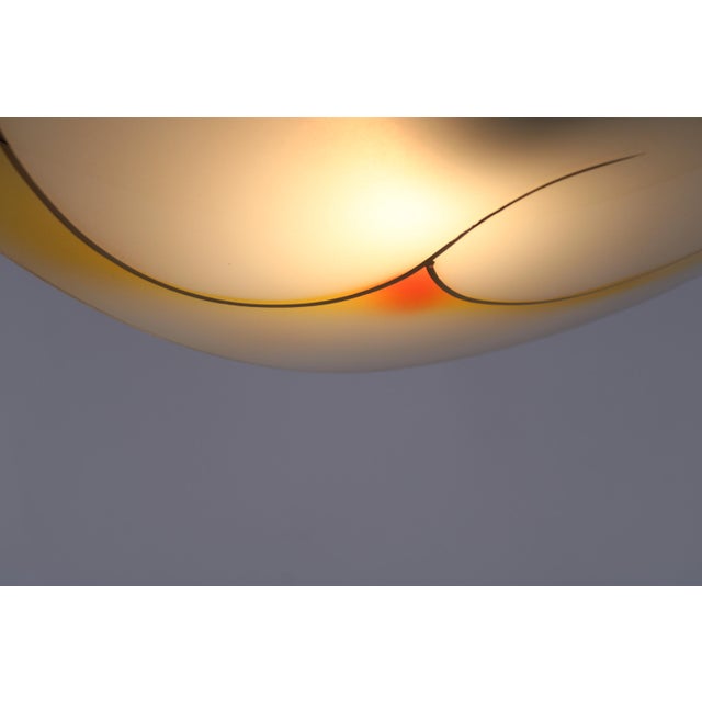 Glass Colored Dish Ceiling Lamp, 1950s For Sale - Image 12 of 15