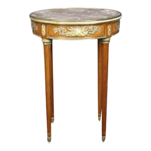 Cherubs or Satyrs Bronze Mounted French End Table Louis XVI