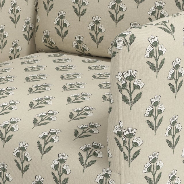 Textile Stoffer Home x Cloth & Company Lindy Slipcover Dining Arm Chair in Francie Sage For Sale - Image 7 of 7