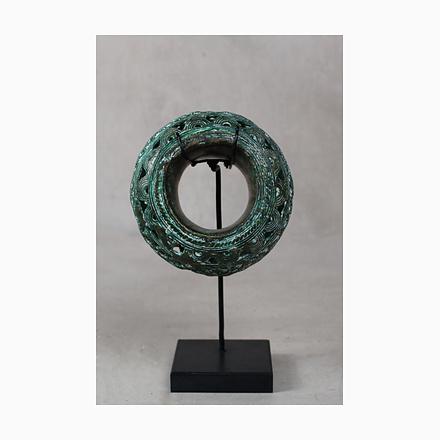 Benin Bronze Bangle on Stand For Sale - Image 6 of 6