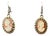 Vintage Carved Cameo Drop Earrings For Sale