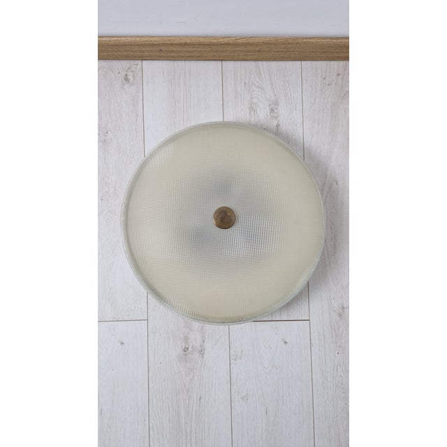 Ceiling Light in Aluminum, Glass, and Brass from Stilnovo, 1950s For Sale - Image 11 of 11