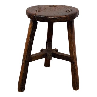 Vintage Wood Stool For Sale
