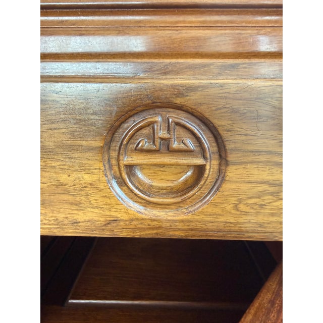 Brown Vintage Chinoiserie Ming-Style Buffet / Credenza For Sale - Image 8 of 8