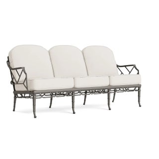 Brown Jordan Calcutta Sofa, Mica frame with Fusion Natural fabric For Sale