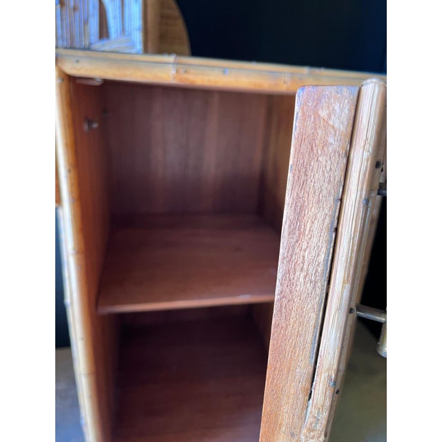 Vintage Bamboo Dressing Table with Bamboo Framed Mirror For Sale - Image 14 of 16