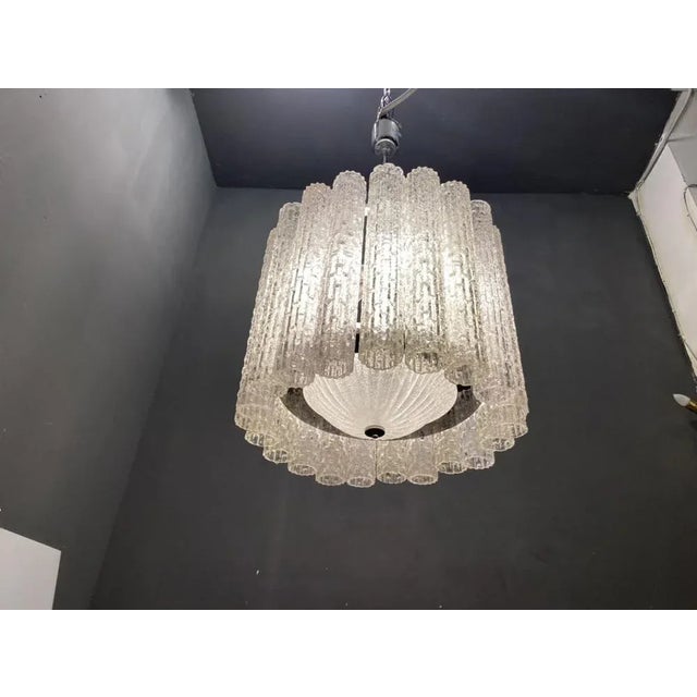 Large Mid-Century Murano Glass Chandelier by Toni Zuccheri, 1970s For Sale - Image 8 of 11