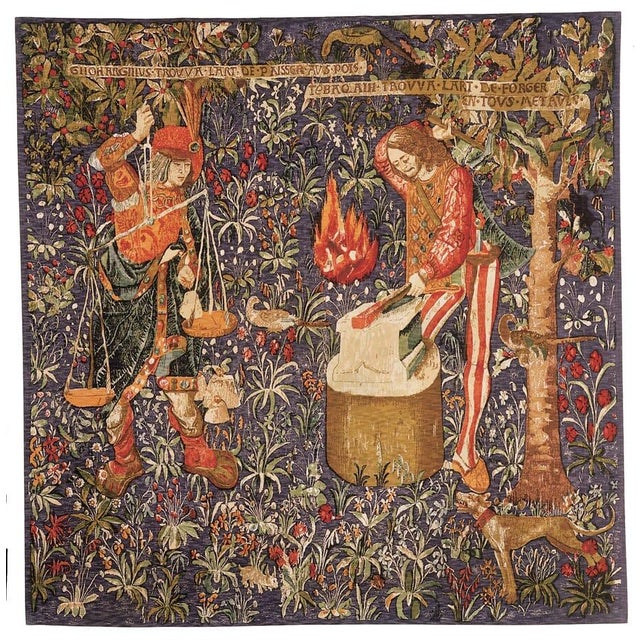 This beautiful tapestry is Silkscreened (also known as serigraphed) onto an irregularly woven fabric made from wool,...
