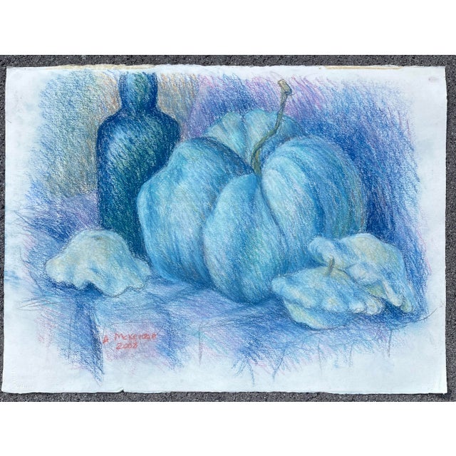 2008 Adelaide McKenzie Pumpkin and Squash Still Life Pastel For Sale - Image 4 of 4