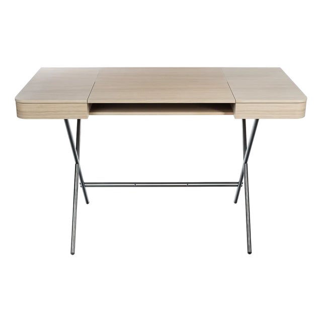 Cosimo Desk with Natural Oak Veneer Top by Marco Zanuso Jr. for Adentro For Sale