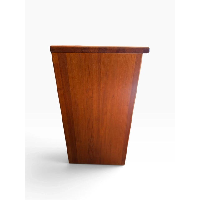Mid-Century Danish Solid Teak Sideboard Credenza Attributed to Nissen & Gehl For Sale - Image 16 of 17