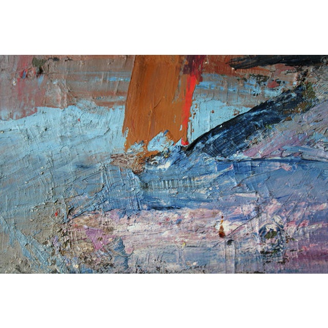 1980s Aleksandr Rodin, Whispers in Blue, 1985, Oil on Canvas For Sale - Image 5 of 8