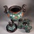 Traditional Late 20th Century Pair of Gilt Bronze Cloisonné Enamel Tripod Incense Burners With Dragon Handles For Sale - Image 3 of 9
