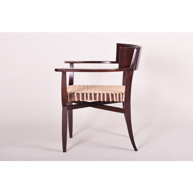 Czech Art Deco Oak Armchair by Oskar Poříska, 1930s For Sale - Image 4 of 8