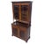 Antique Mahogany Carved Rope Edge Two Part Cupboard Cabinet Server Vitrine For Sale - Image 13 of 13