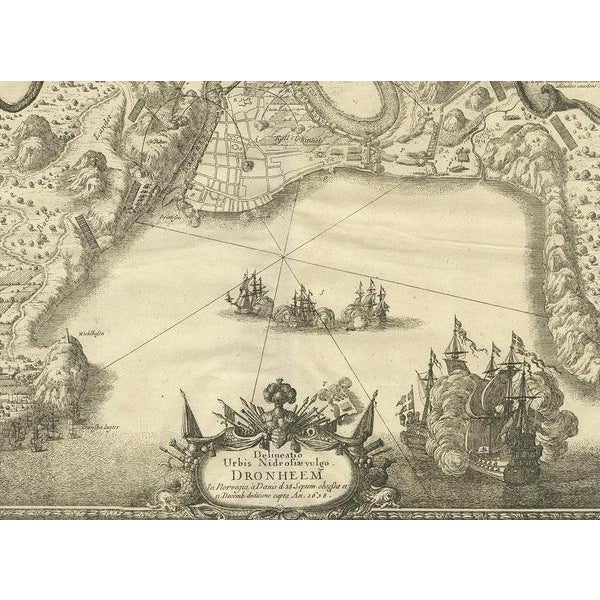 Trondheim by Pufendorf, 1697 For Sale - Image 4 of 5
