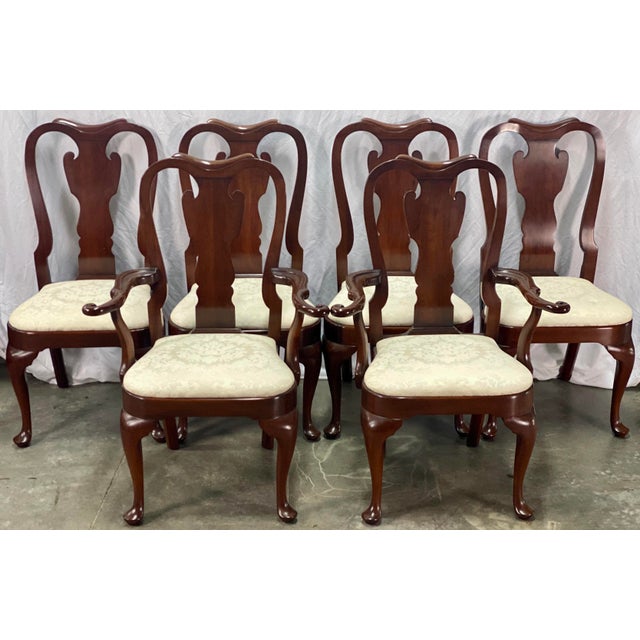 Vintage Statton Furniture Old Towne Cherry Dining Chairs Set of 6