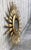 Metal Mid-Century Modern Gilt Iron Layered Leafed Flower Shaped Sunburst Mirror For Sale - Image 7 of 13