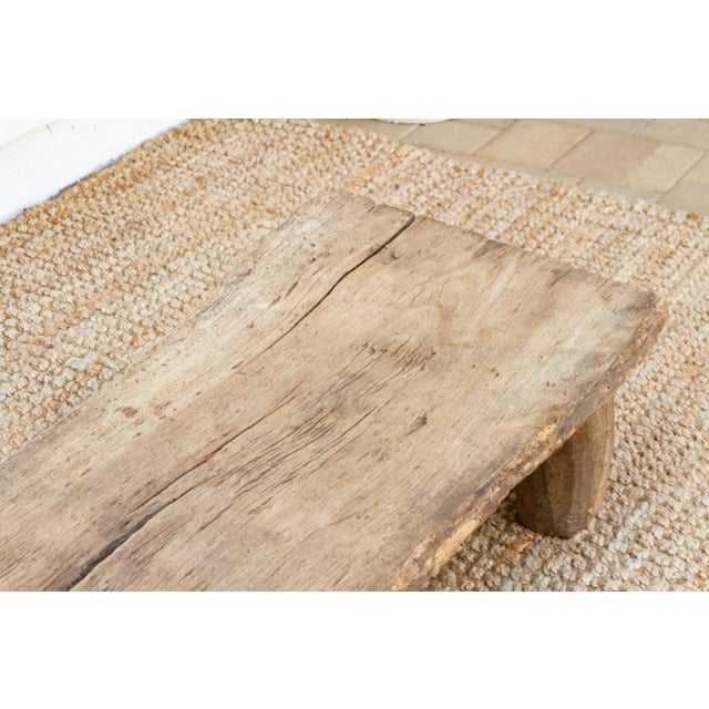 19th Century Single Plank Rustic African Bench For Sale - Image 5 of 11