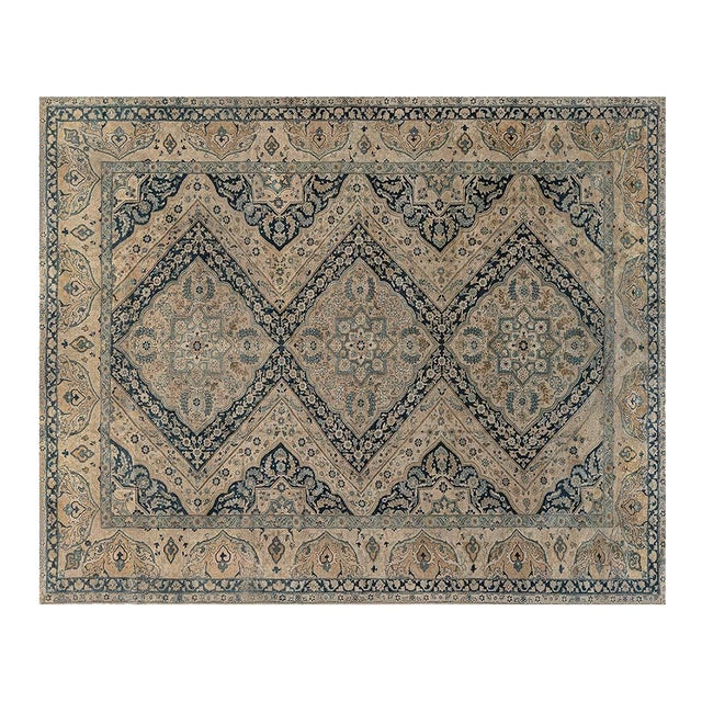 Authentic Early 20th Century Persian Tabriz Handmade Carpet For Sale