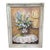 Vintage Floral Still Life Oil Painting by Rosalie Swerett in Ornate White Frame For Sale