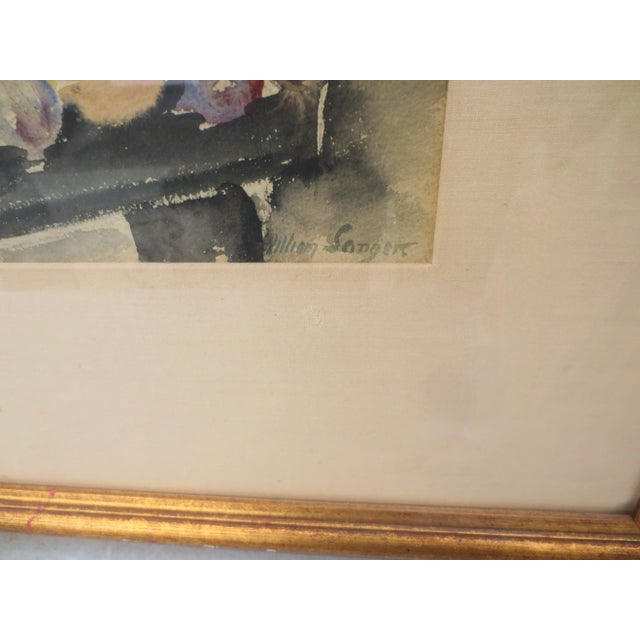 William Sanger Watercolor Circa 1940s For Sale - Image 4 of 7