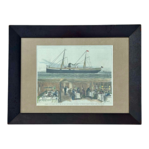 Steamship 'State of California' Pacific Coast Steamship Company Print, Circa 1878 (Exterior and Interior Views)