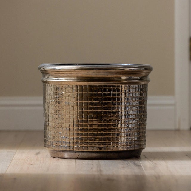 Mid-Century Modern Vintage Gainey Ceramics Moroccan Planter – Bronze Glazed For Sale - Image 3 of 8