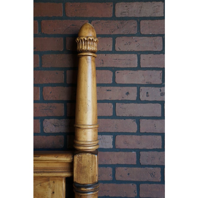 Late 20th Century Heritage Raised Panel 4 Post Queen Bed For Sale - Image 5 of 9