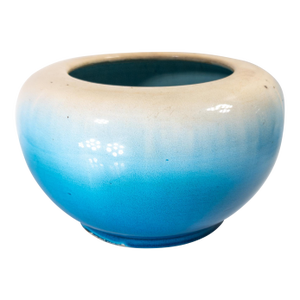 Early 20th Century Japanese Blue and White Awaji Glaze Bowl