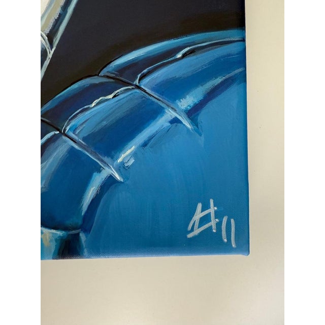 Sofía Cristina Jiménez, Silver Inflatable Ostrich, Lady Truthi 3, 2025, Acrylic Painting For Sale - Image 13 of 14