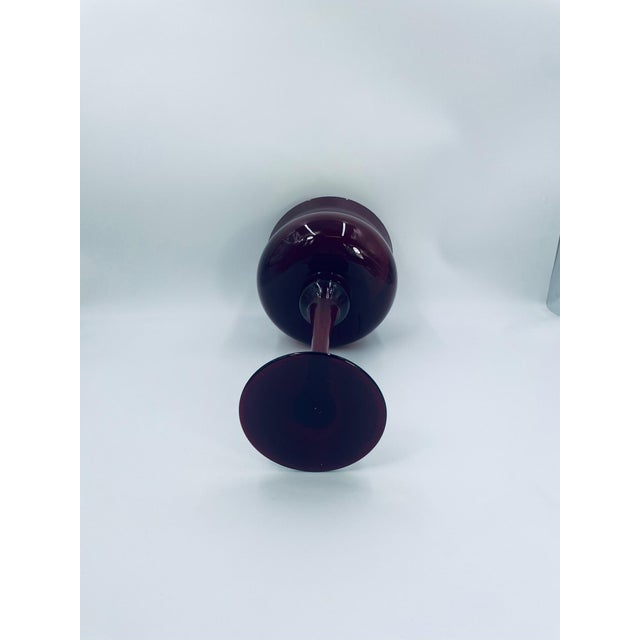 1960s Large Vintage Decorative Glass Goblet, 1965 For Sale - Image 5 of 6