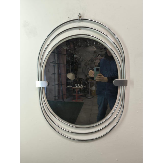 Vintage Chrome Mirror from Sciolari, 1970s, in Very Good conditions. Designed 1970 to 1979 I have official proof of...