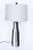 Tall Design-Technics Black, White & Gray Pottery Table Lamp, 1950's For Sale - Image 9 of 13