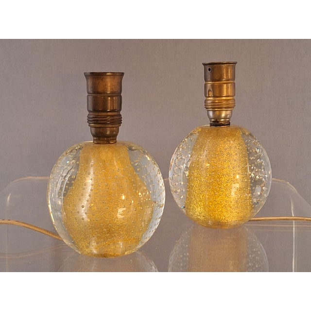 Small Murano Glass Lamps in the style of Archimede Seguso, 1970s, Set of 2 For Sale - Image 6 of 6