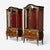 Louis XV Style, Bombe Vitrines, Ormolu Bronze, Inlaid Marquetry, France, 19th For Sale - Image 4 of 12